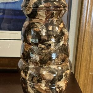 Brown Abstract Tall Vase